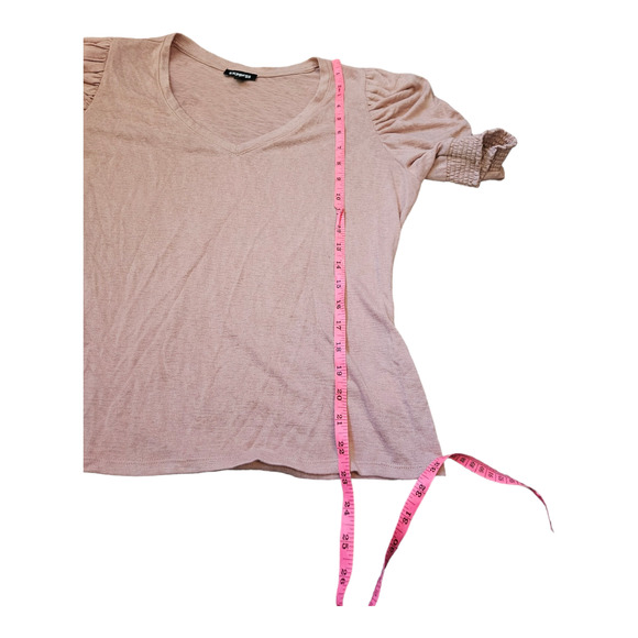 Express Medium Pink Short Sleeve Shirt - Picture 6 of 7
